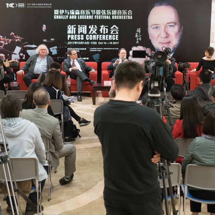 Pressekonferenz in Peking anlässlich der Asien-Tournee des Lucerne Festival Orchestra, 2017 © Oliver Becker / Lucerne Festival