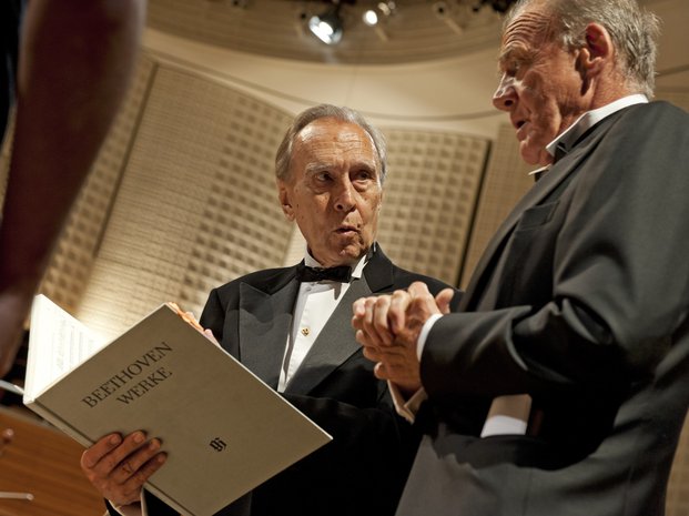 Claudio Abbado und Bruno Ganz besprechen Beethovens Schauspielmusik zu «Egmont», 2012