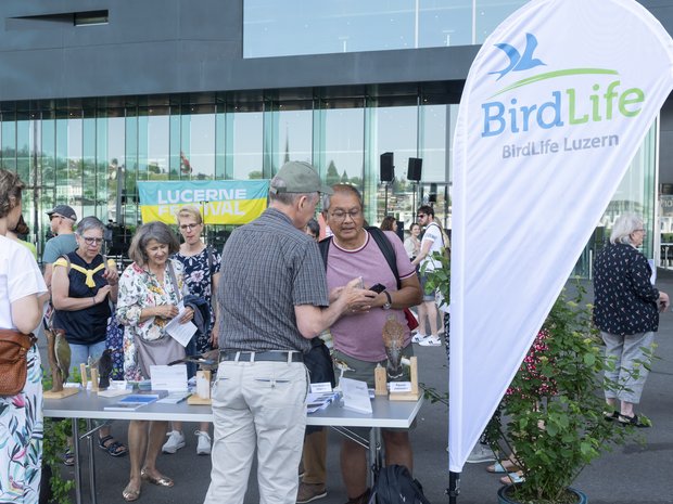 Information desk of BirdLife Luzern