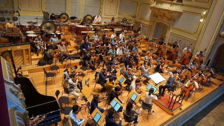 The Lucerne Festival Contemporary Orchestra rehearses at Laeiszhalle © Lucerne Festival