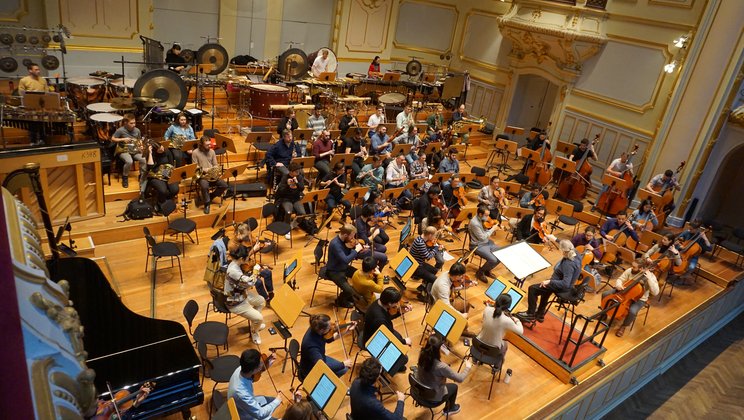 Das Lucerne Festival Contemporary Orchestra probt in der Laeiszhalle © Lucerne Festival