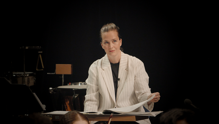 Elena Schwarz at the Master Class for the participants of the Contemporary-Conducting Program © Marcel Babazadeh