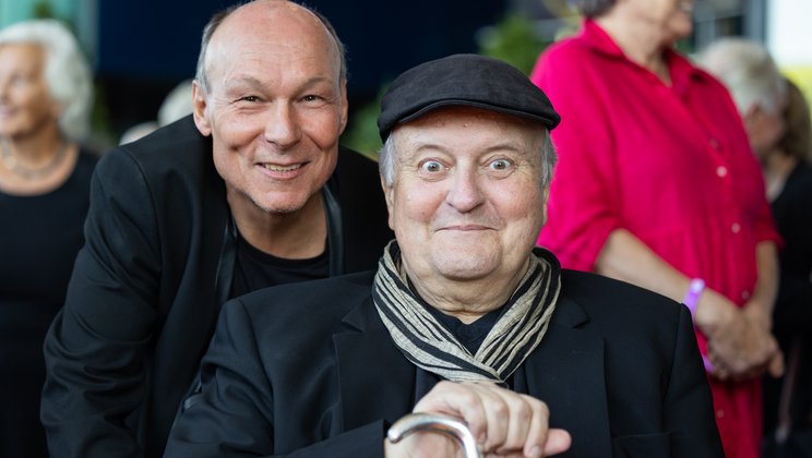 Dieter Ammann und Wolfgang Rihm bei der Eröffnung des Sommer-Festivals 2022 © Patrick Hürlimann / Lucerne Festival