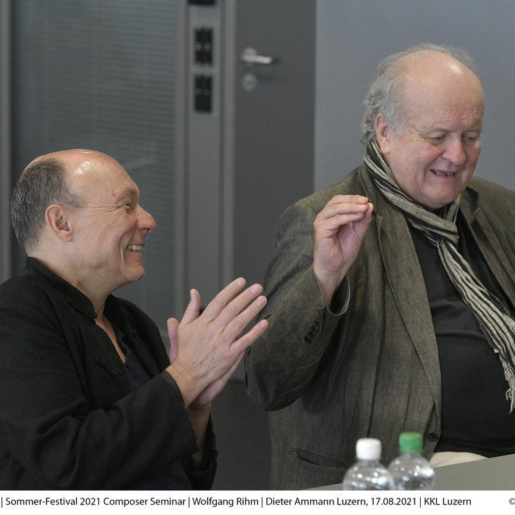 Dieter Ammann | Wolfgang Rihm © Peter Fischli/Lucerne Festival