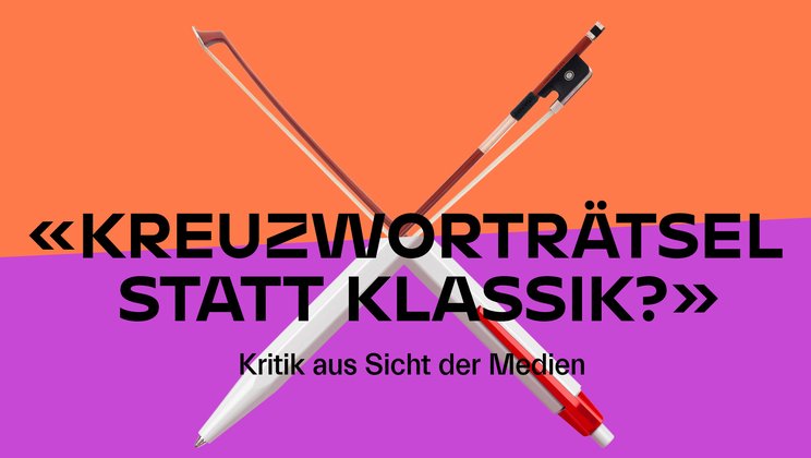 "Kreuzworträtsel statt Klassik" [Crossword puzzle instead of classical music?"]