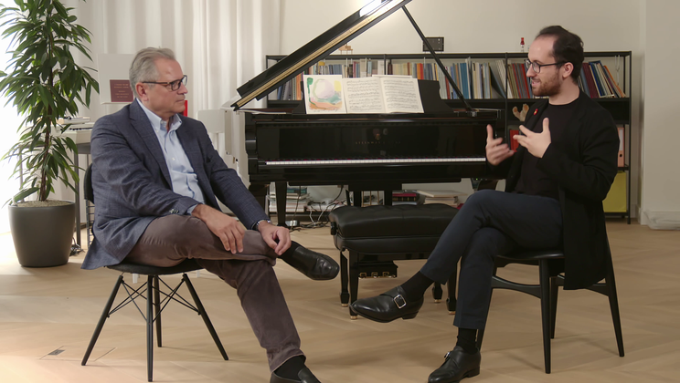 Igor Levit und Michael Haefliger im Gespräch zum Klavier-Fest 2023 © Lucerne Festival