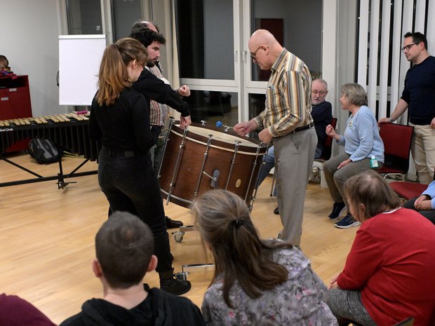 Getting a feel for the big drum