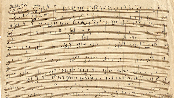 Skizze zum 3. Akt von «Lohengrin» © Stadt Luzern, Richard Wagner Museum