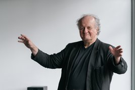Wolfgang Rihm at the first Composer Seminar of the Lucerne Festival Academy 2016 © Stefan Deuber/Lucerne Festival