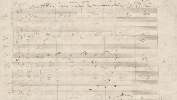 Beginning of the Fourth Symphony in Beethoven’s autograph manuscript © Staatsbibliothek zu Berlin – Preussischer Kulturbesitz