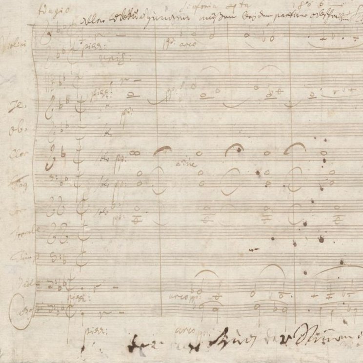 Beginning of the Fourth Symphony in Beethoven’s autograph manuscript © Staatsbibliothek zu Berlin – Preussischer Kulturbesitz