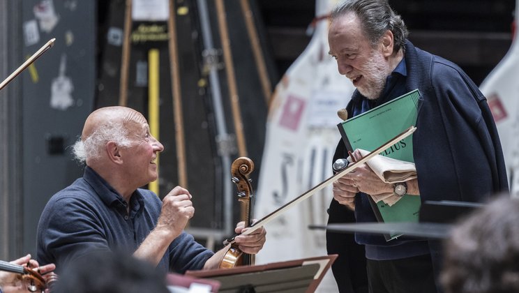 Riccardo Chailly und Wolfram Christ in der Probe © Patrick Hürlimann / Lucerne Festival