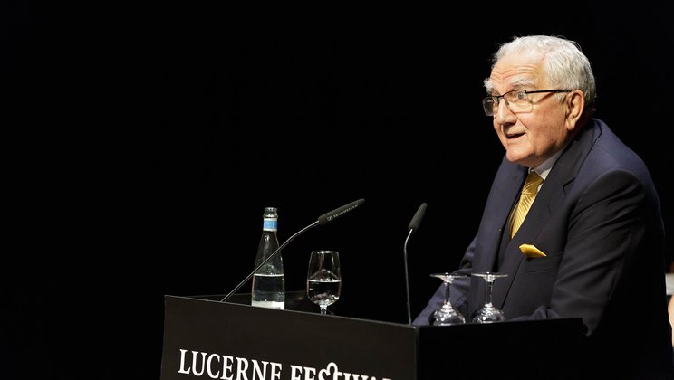 Fritz Gerber at the first Fritz Gerber Award in 2015 © Stefan Deuber / Lucerne Festival