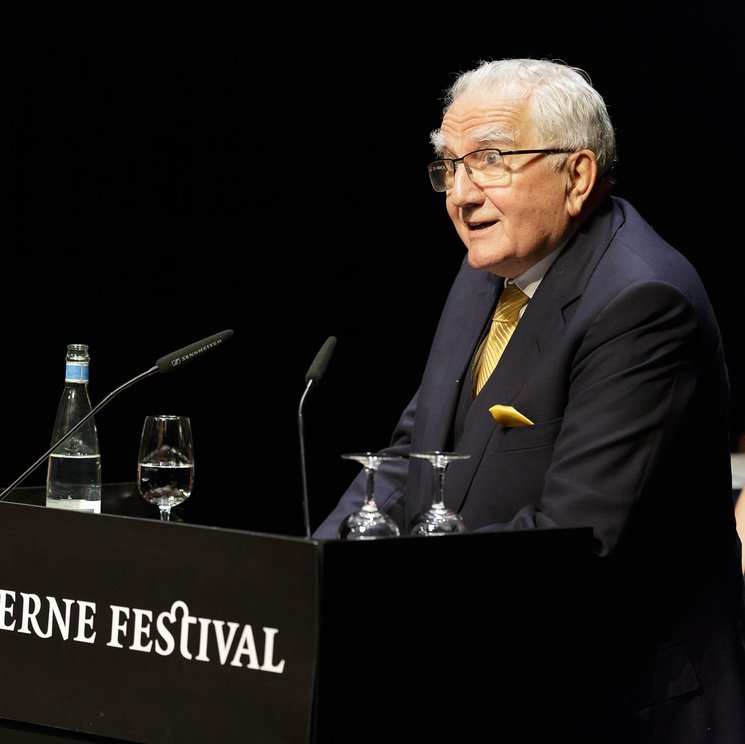 Fritz Gerber bei der ersten Verleihung des Fritz-Gerber-Awards 2015 © Stefan Deuber / Lucerne Festival