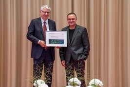 Severin Schwan, Präsident des Verwaltungsrates von Roche, und Jörg Widmann © Nik Hunger