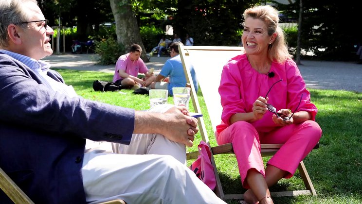 Anne-Sophie Mutter and Thomas Adès discuss Thomas Adès' "Air" © Lucerne Festival