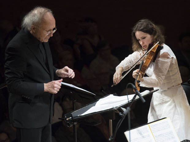 Heinz Holliger bringt mit Patricia Kopatschinskaja sein Violinkonzert «Hommage à Louis Soutter» zur Aufführung (2017)