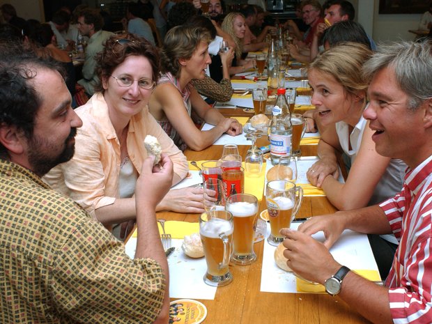 ... and 2003 at a reception for the musicians of the Lucerne Festival Orchestra