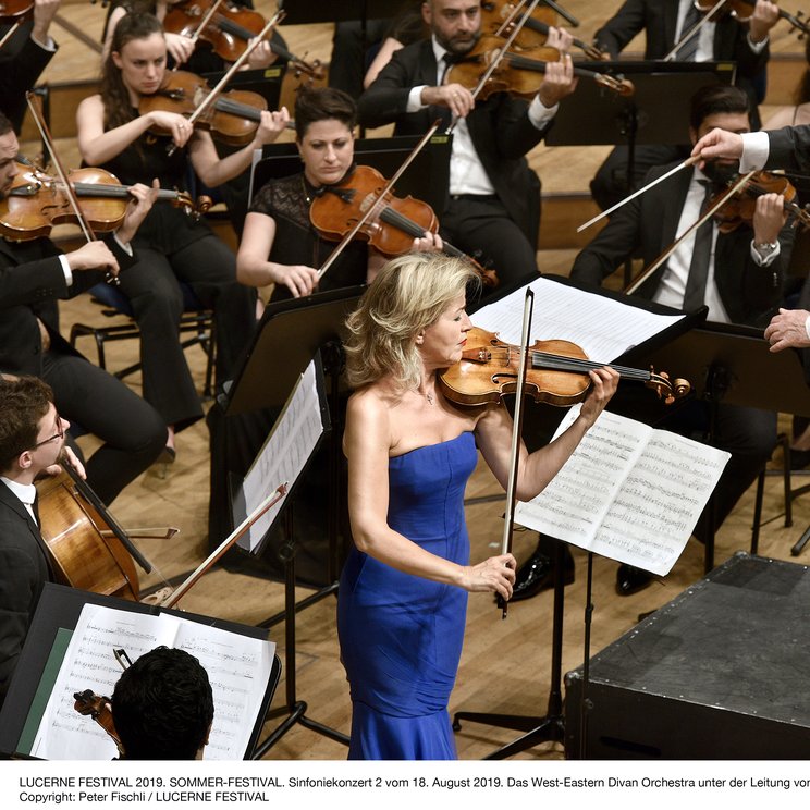 West-Eastern Divan Orchestra | Anne-Sophie Mutter | Daniel Barenboim © Peter Fischli/Lucerne Festival