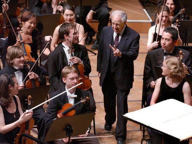 2004: Beim Applaus nach einem Konzert mit der neu gegründeten Lucerne Festival Academy