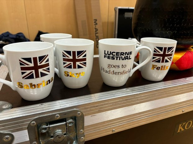 Stage Manager Emil Bolli made these cute tea mugs for the whole crew