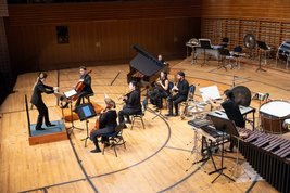 Ensemble des Lucerne Festival Contemporary Orchestra (LFCO) | Johanna Malangré | Maximilian Hornung © Manuela Jans/Lucerne Festival