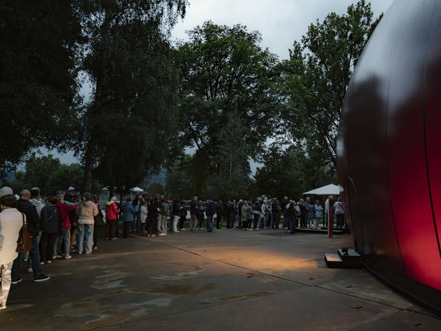 Many interested visitors at the "open4all"