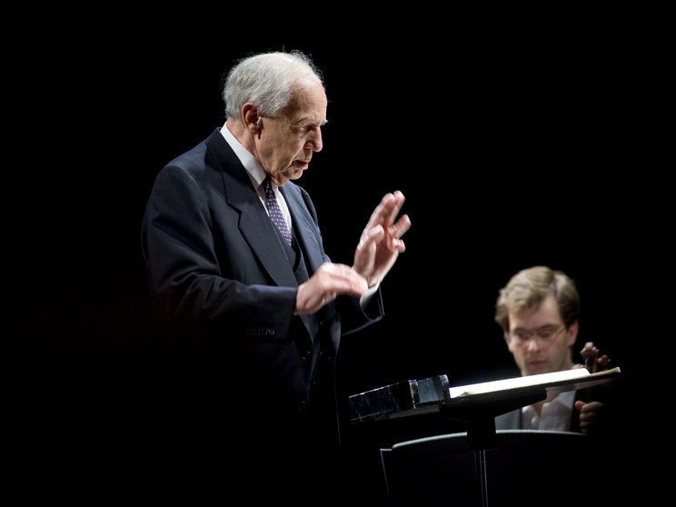 2010: Boulez dirigiert das Ensemble der Lucerne Festival Academy © Priska Ketterer / Lucerne Festival