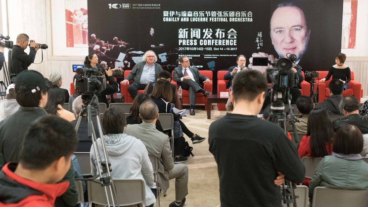 Pressekonferenz in Peking anlässlich der Asien-Tournee des Lucerne Festival Orchestra, 2017 © Oliver Becker / Lucerne Festival