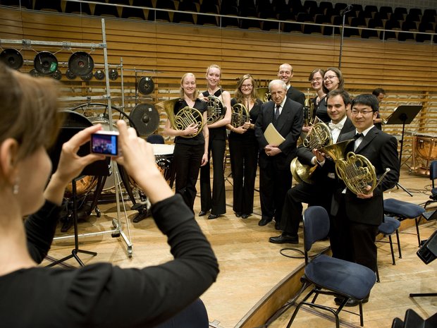 2010: Erinnerungsbild nach einem Konzert mit der Lucerne Festival Academy