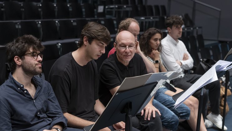 Guillem Palomar at the Try Out Rehearsals for his new work which took place in Summer 2024 and were mentored by Dieter Ammann © Priska Ketterer / Lucerne Festival