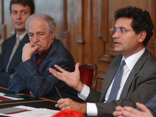 Pierre Boulez und Michael Haefliger verkünden die Gründung der Lucerne Festival Academy, 2002