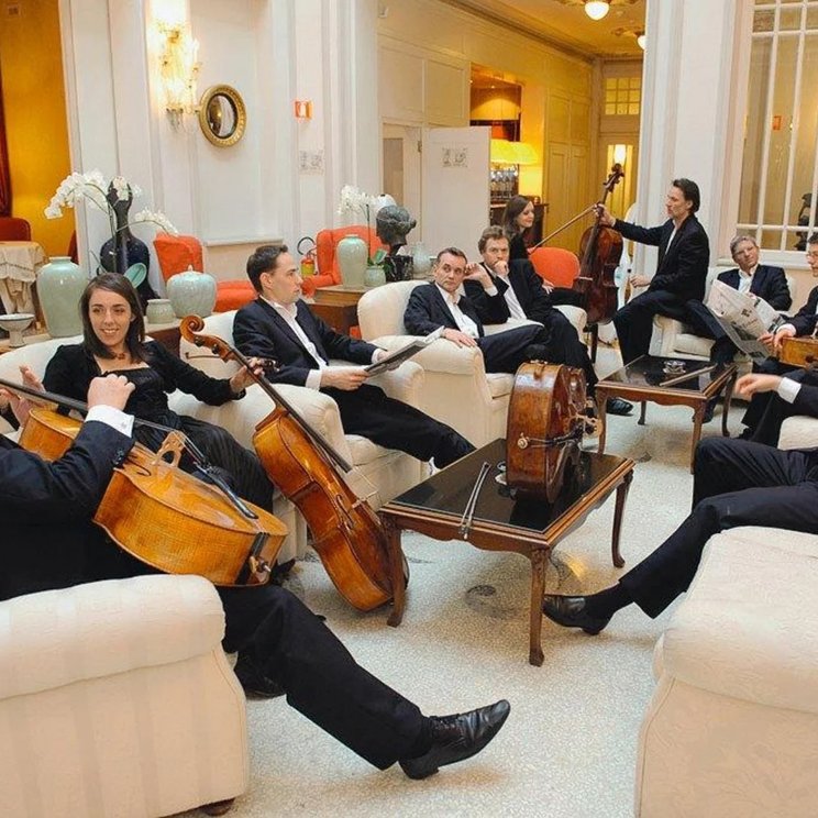Die 12 Cellisten der Berliner Philharmoniker © Stephan Röhl