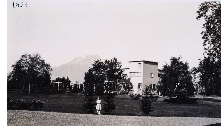 Aussenansicht der Villa Senar (Staatsarchiv Luzern, FDC 132/6273)