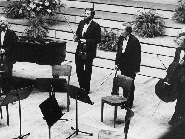 Applaus für das Alban Berg Quartett nach seinem Luzerner Debut 1983