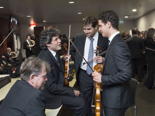 Backstage discussions at KKL Luzern, 2015